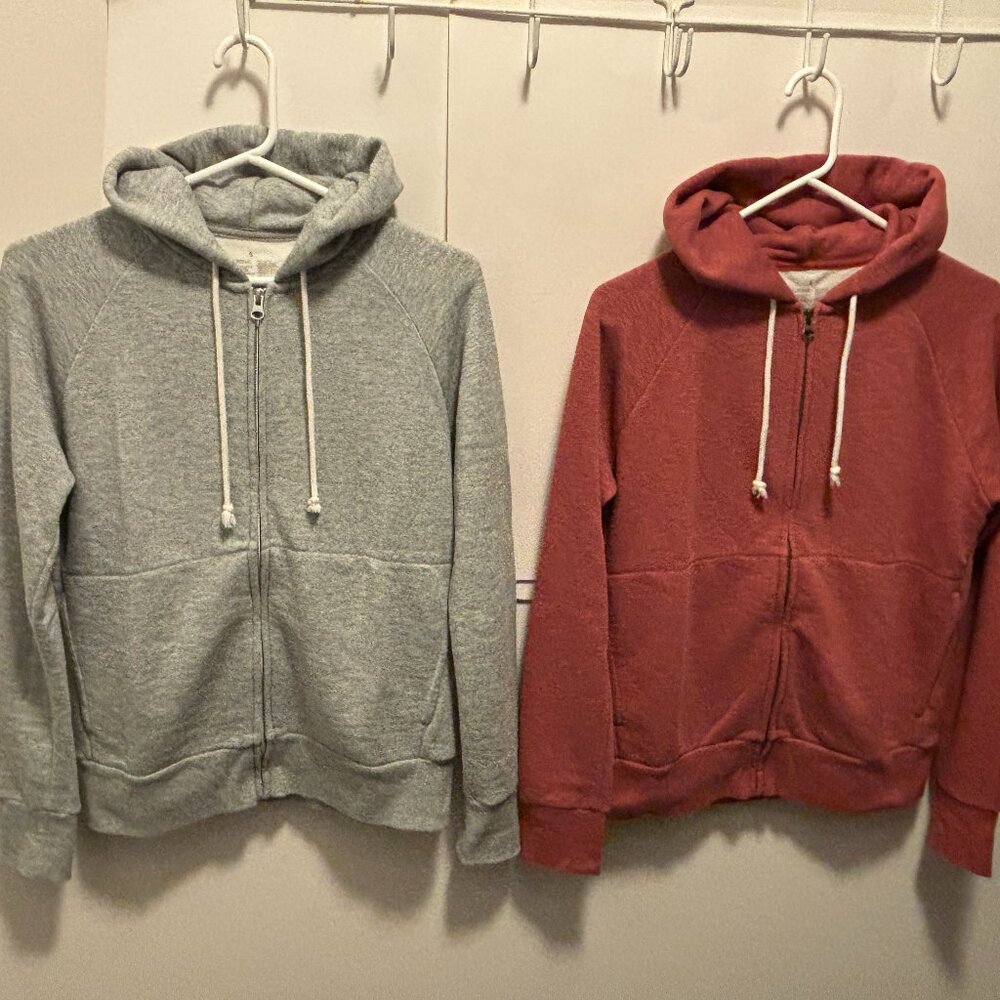 Muji Women Cotton Terry Zipped Hoodie - Two Items